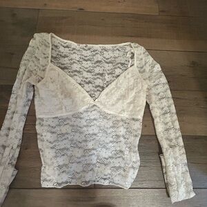 Edikted Lace Long Sleeve Top